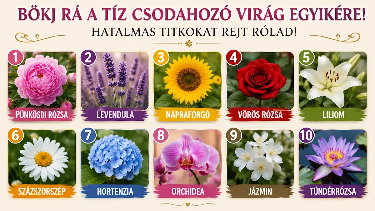 Bökj rá a csodahozó virágok egyikére – meglepő dolgokat árulhat el rólad a választásod