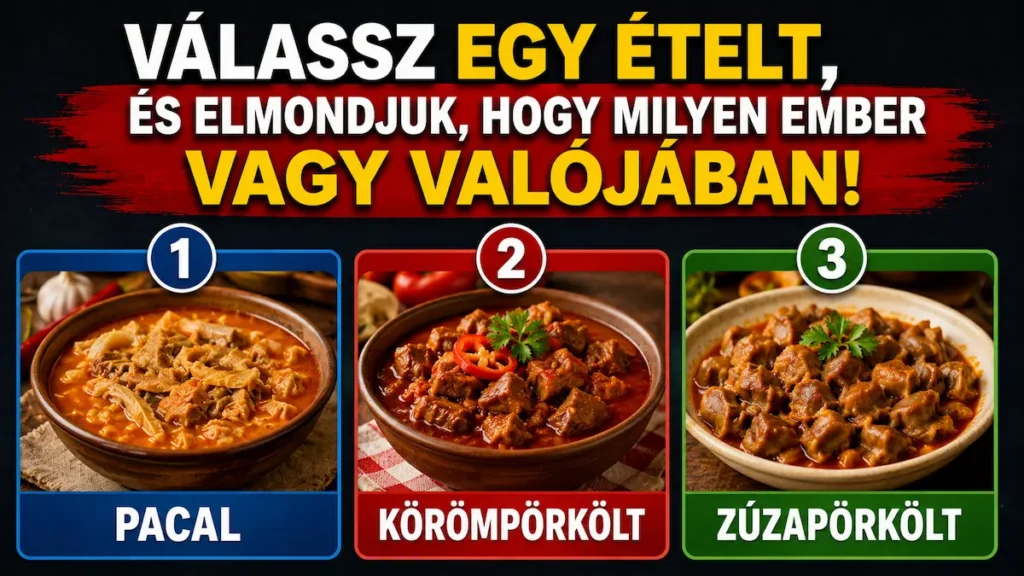 Válassz egy ételt, és elmondjuk, milyen ember vagy valójában
