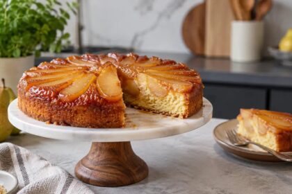 Karamellás körtetorta, ha nincs sok időm sütni, mindig ezt az egyszerű, de isteni tortát sütöm