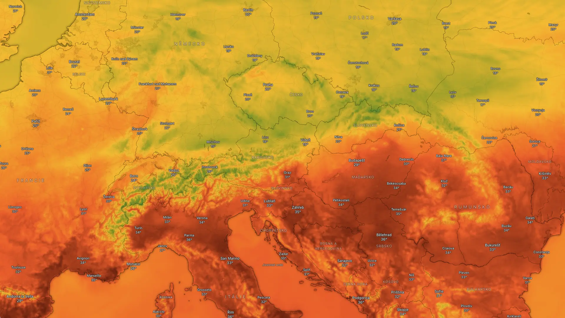 Kettészakad Európa időjárása: miközben egyes helyeken 40 fok lehet, máshová hidegfront érkezik