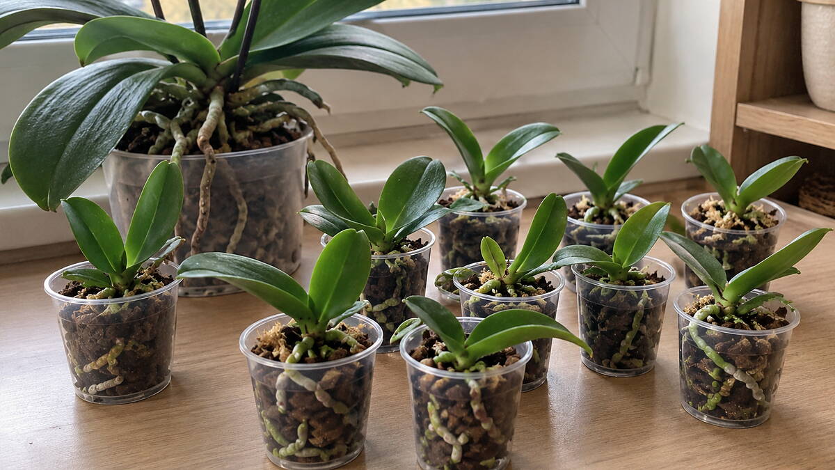 A felettem lakó szomszédnak így lett 10 orchideája egyetlen tőből