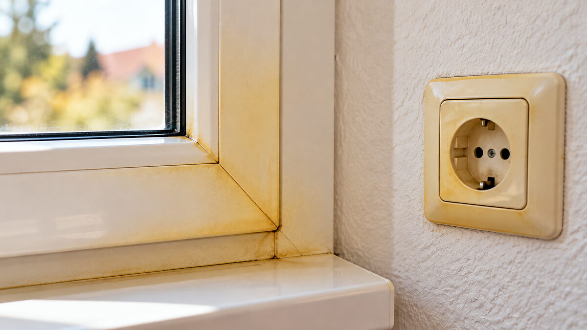 Ezért sárgul meg a fehér műanyag ablakkeret és konnektor, és ez szedi le