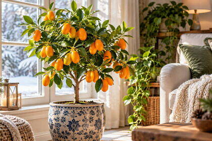 Narancssárga gyümölcs egész télen a nappaliban: a kumquat a lakásban is megtartja a termését, ha elég fényt kap