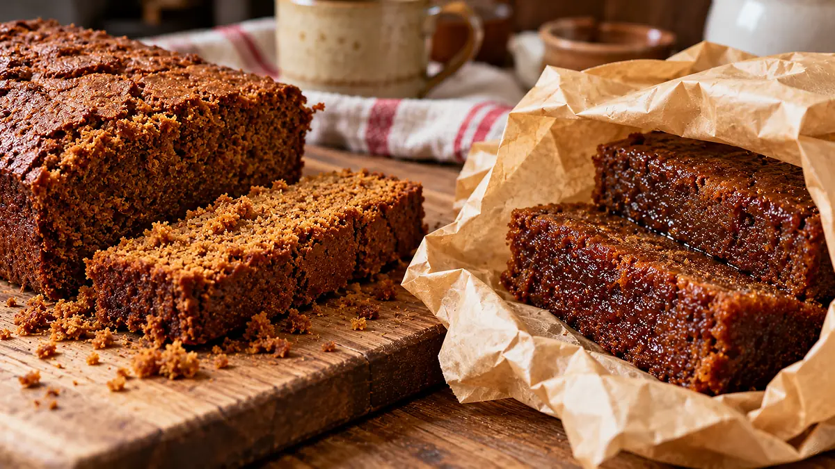 Yorkshire-i parkin, a zabpelyhes, gyömbéres sütemény, aminek pár napig érnie kell